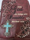 Western Style Floral Embroidered Scripture Bible Cover Books Case