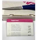 Tupperware E-series Paring Knife Blue   White Handle Blade 3 1 2 