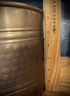 Large Vintage Hand Hammered Brass Cauldron Pot Planter Copper Primitive Shabby