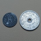 Two Vintage State Tax Tokens Washington   Kansas 