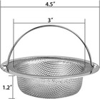 1 2 4 Stainless Steel Kitchen Sink Strainer With Handle  Waste Catcher   Stopper