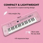 Rockjam Rj490 49 Key Mini Keyboard Piano With Speakers  Baby Pink