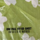 Vintage Vera Neumann Burlington Double full Green Abstract Floral Fitted Sheet