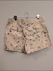 Sonoma Women s Sz 16 Beige Floral Cargo Shorts With Purple   Orange Accents