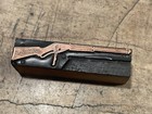 Printing Letterpress Printers Block Antique Copper Red Ryder Carbine Gun  2432 