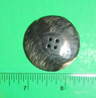 Antique Vintage 1 1 2  Carved Smoky Gray Pearl Shell 4-hole Button-n16