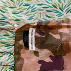 Dries Van Noten Women   s Camouflage Multicolor Cotton Woven Fringe Scarf