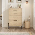 Modern Storage Dresser 5 Drawers For Bedroom  wood Furniture Tall Chest Dresser