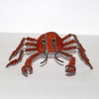 Orange Crab Glass Beaded Shellfish Handcrafted Decor