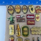 35 Vintage Beer whiskey Lapel hat Pinbacks  Budweiser  Coors  Jack Daniel   s Etc 