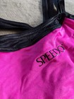 Speedo Lycra Two Piece Swimsuit Girls 12 Black Pink Bikini Nos New