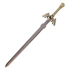 Gold Steam Punk Legend Of Zelda Master Sword Triforce On Blade   Wooden Plaque