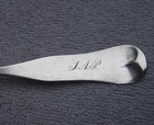 Good Coin Silver Sugar Spoon-marked S g  Burgess-lawrence-location -nr