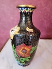 Absolutely Gorgeous 1930   s Chinese Enamel Cloisonn   Vase 8    Tall X 3-1 2  Wide