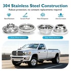4x 16  Dually Wheel Simulators Stainless Steel 8 Lug Covers Chevy Gmc Ford Dodge