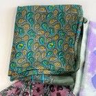 Lot Of 4 Assorted Scarves Bandanna Silky Sheer Paisley Animal Print Floral