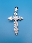 925 Sterling Silver Vintage-inspired Orthodox Christian Cross Crucifix Pendant 