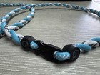  lot Of 2  Phiten Twisted Rope Titanium Necklace L  Blue   White 20 -21  - New