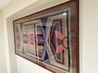 Antique Navajo Germantown Framed Rug
