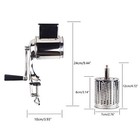 Manual Rotary Cheese Grater Vegetable Slicer Nut Grinder W  5 Blades