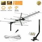 Yagi Outdoor Tv Antenna 250 Mile For Strong  Weatherproof Vhf Uhf Fm Pole