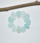 Genuine Blue Sea Glass Beads Real Drilled Beach Glass Jewelry Making Authentic