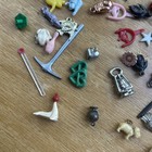 Vntg Gumball Machine Cracker Jack Charms Vending Prizes Tokens Plastic Lot 70 Pc