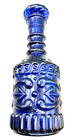 Cobalt Blue Glass 1971 Kentucky Derby Relief Design Decanter Bottle  Stopper