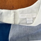 Girls Burberry Childrens Size 12 Yr Blue White Plaid Dress Cotton Pockets