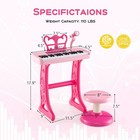 37-key Kids Piano Keyboard Toy Musical Electronic Instrument With Stool Pink