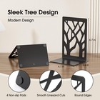 Decorative Bookends For Shelves  Tree Design Metal Book Stopper  4 Piece Set