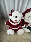 Dan Dee Snowflake Teddy Bear Girl And Boy 2007 Christmas Plush Stuffed 14 