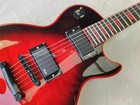  High Sound Quality Widow Cherry Red Flame Maple Solid Body Electric Guitar