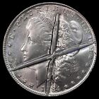  1884-s  Morgan Silver Dollar Coin Cancelled Defaced Dies Daniel Carr Overstrike