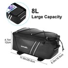 Bicycle Waterproof Rear Rack Bag Bike Cycling Storage Pouch W reflective Strips