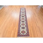2 6 x13 1  Reed Yellow Vintage Zoroastrian Hand Knotted Wool Runner Rug R78441