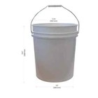 5 Gallon Plastic Bucket Heavy Duty White Paint Pail Storage Buckets 10-pack New