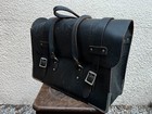 Vintage British Rail Drivers Black Leather Work Bag