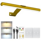  Picture Light With Remote  Wireless Battery Painting Light With 3 Gold