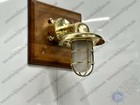 Brass Nautical Wall Modern Light Marine Fixture W  Junction Box   White Glass