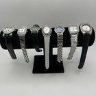 Vintage Lot Of 7 Fashion Watches Silver Tone  Black  White  Various Brands