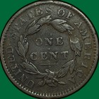 1834 Lg 8  Sm Stars  Med Ltrs Large Cent Very Fine Vf Coin  Scratch  37075