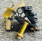 Nautical Sextant 4  Black Powder Coated Brass Navigation Sextant With Wooden Box