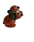 Vintage Mcm Small Danish Style Teak Wood Dog Figurine  Mid Century Modern