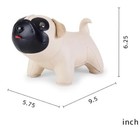 Pug Bookend By Zuny  Wheat And Black  New Never Used  2 2 Lbs  Synthetic Leather