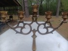 Vintage Solid Brass 5 Arm Candlestick  Holder  Candelabra