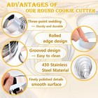 6 Piece Round Cookie Cutters Stainless Steel Baking Biscuit Pastry Donuts Sandwi