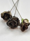 Lot Of 3 Antique Victorian Edwardian Delamothe Style Metal Rose Hat Pins
