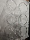 Six  6  Vintage French Glass Jelly Jar 500  Made In France  Great Condition 
