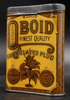 Rare Antique Advertising Q-boid Finest Tobacco Concave Vertical Pocket Tin